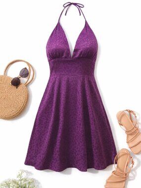 Forever 21 Purple Halter Mini Dress – Size Small